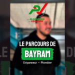 Portrait de Bayram, technicien plombier aux Plombiers du Vercors en intervention.